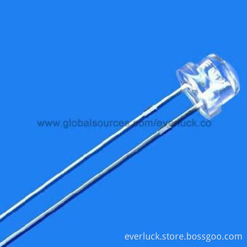 5mm round LED components, white color, transparent lens